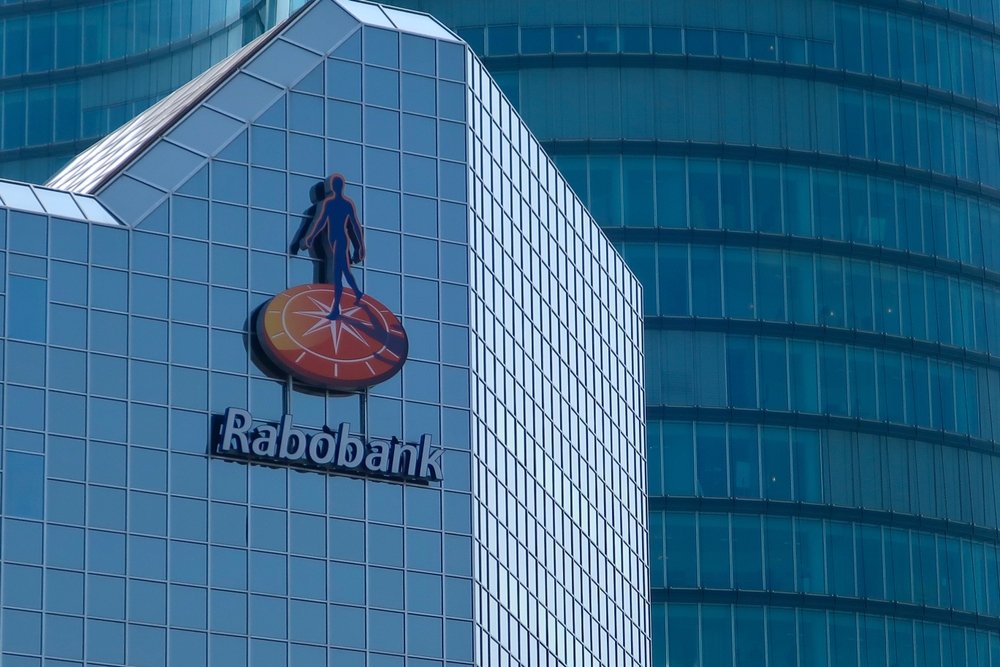 Rabobank sign and logo seen on the exterior of the headquarters building, Utrecht, The Netherlands, Aug. 26, 2019. (Shutterstock Photo)