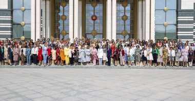 First Lady Emine Erdoğan meets with women ambassadors and spouses of ambassadors in the capital Ankara, Türkiye, Aug. 9, 2022.  (AA Photo)