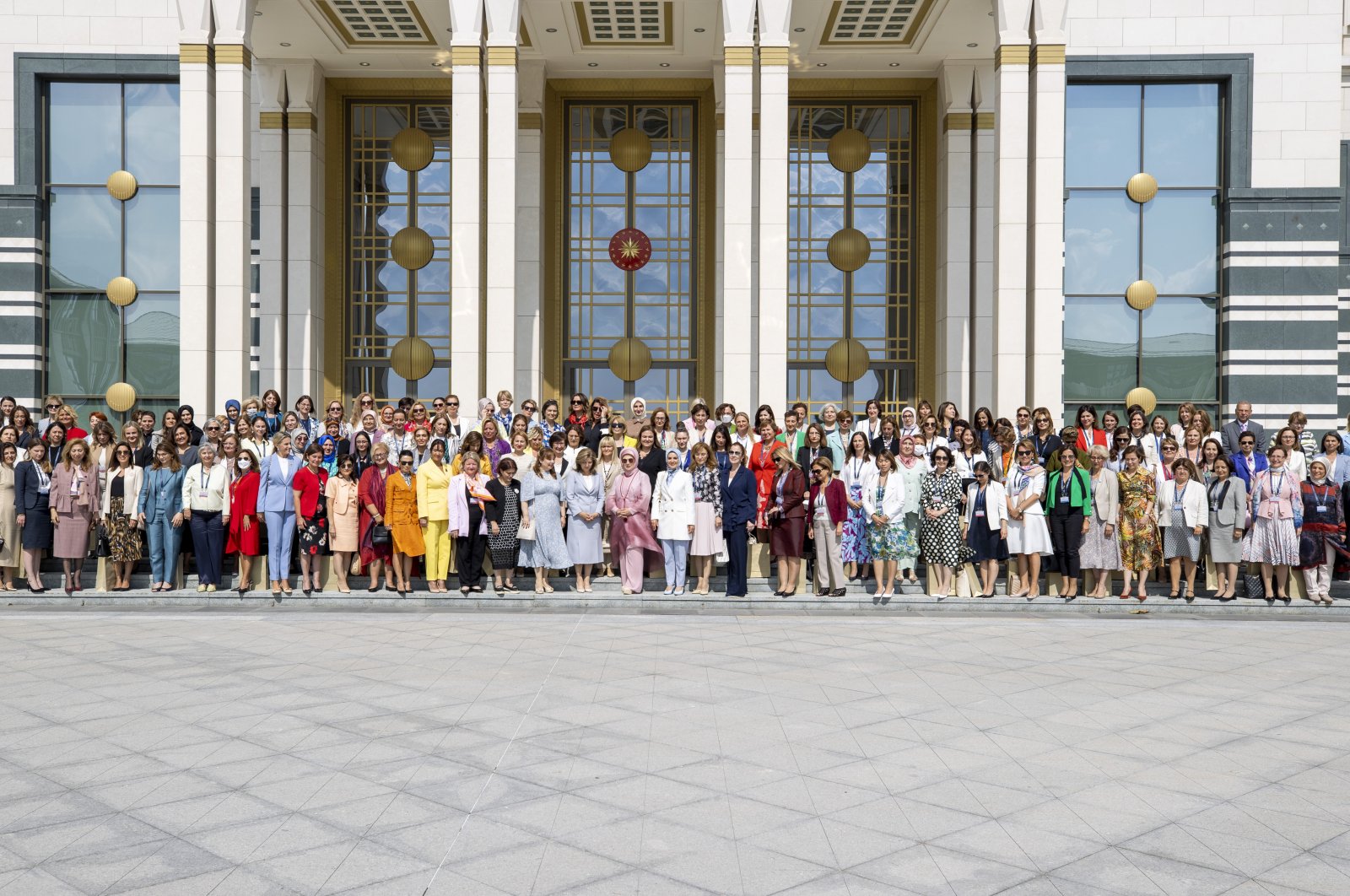 First Lady Emine Erdoğan meets with women ambassadors and spouses of ambassadors in the capital Ankara, Türkiye, Aug. 9, 2022.  (AA Photo)