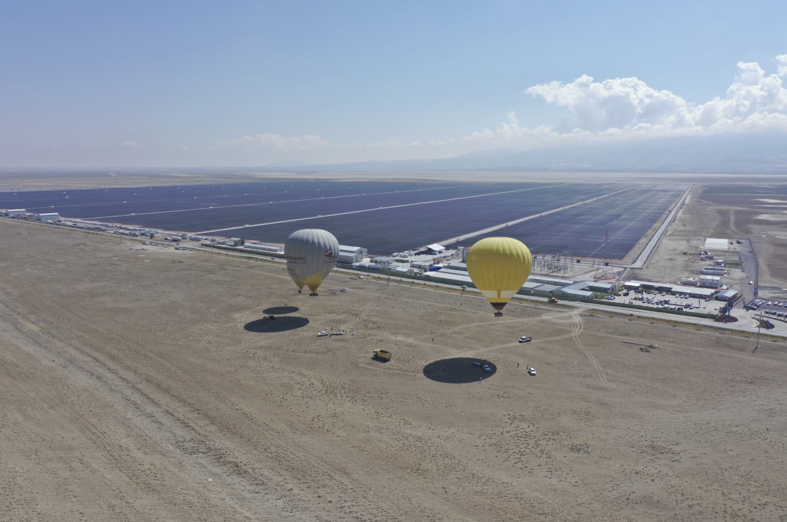 A view of the Kalyon Karapınar Solar Power Plant in the central Anatolian province of Konya, Türkiye, June 11, 2021. (AA Photo)