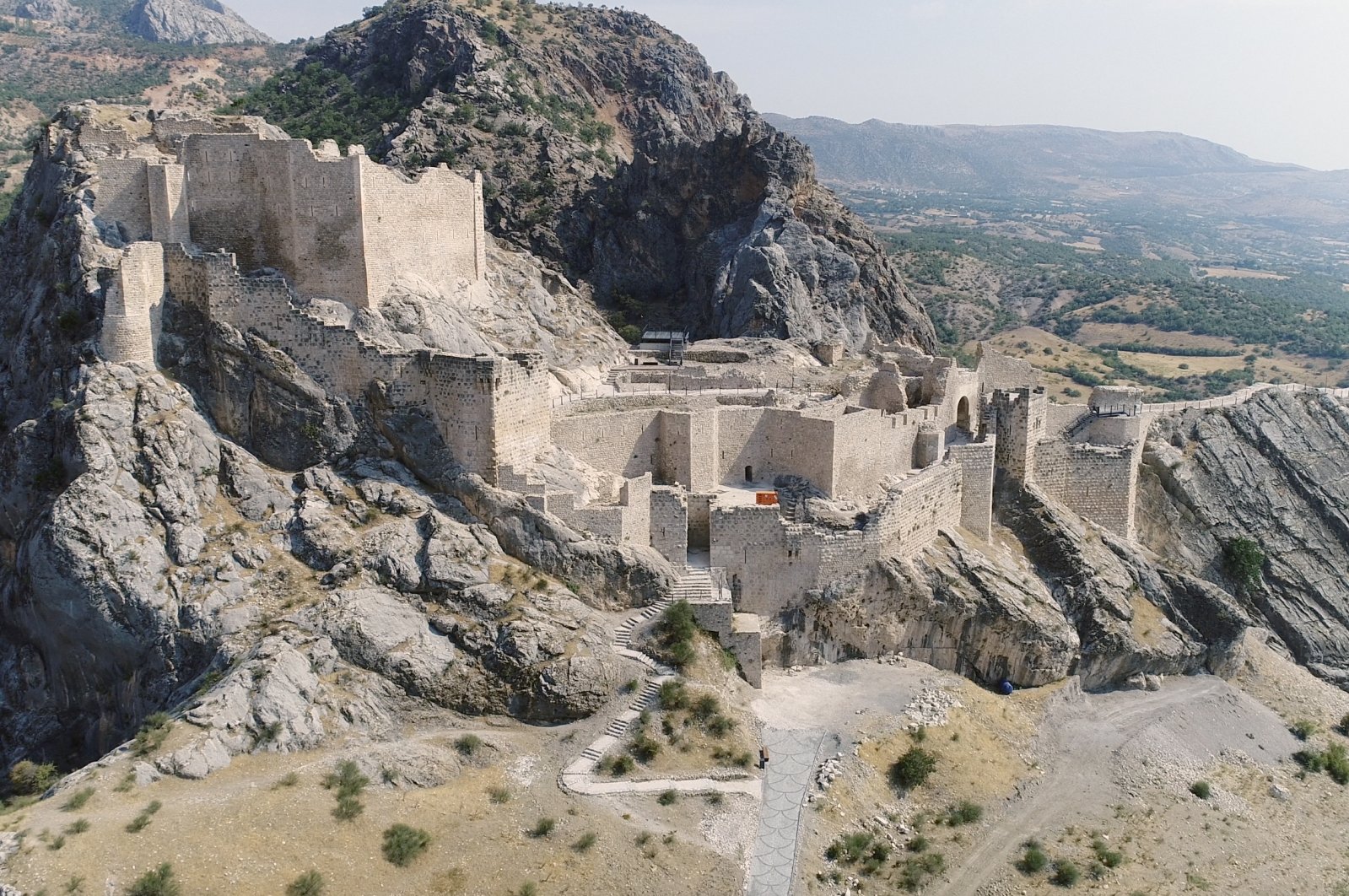 A view from the Kahta Castle, Adıyaman, southeastern Türkiye, Aug. 8, 2022. (AA) 