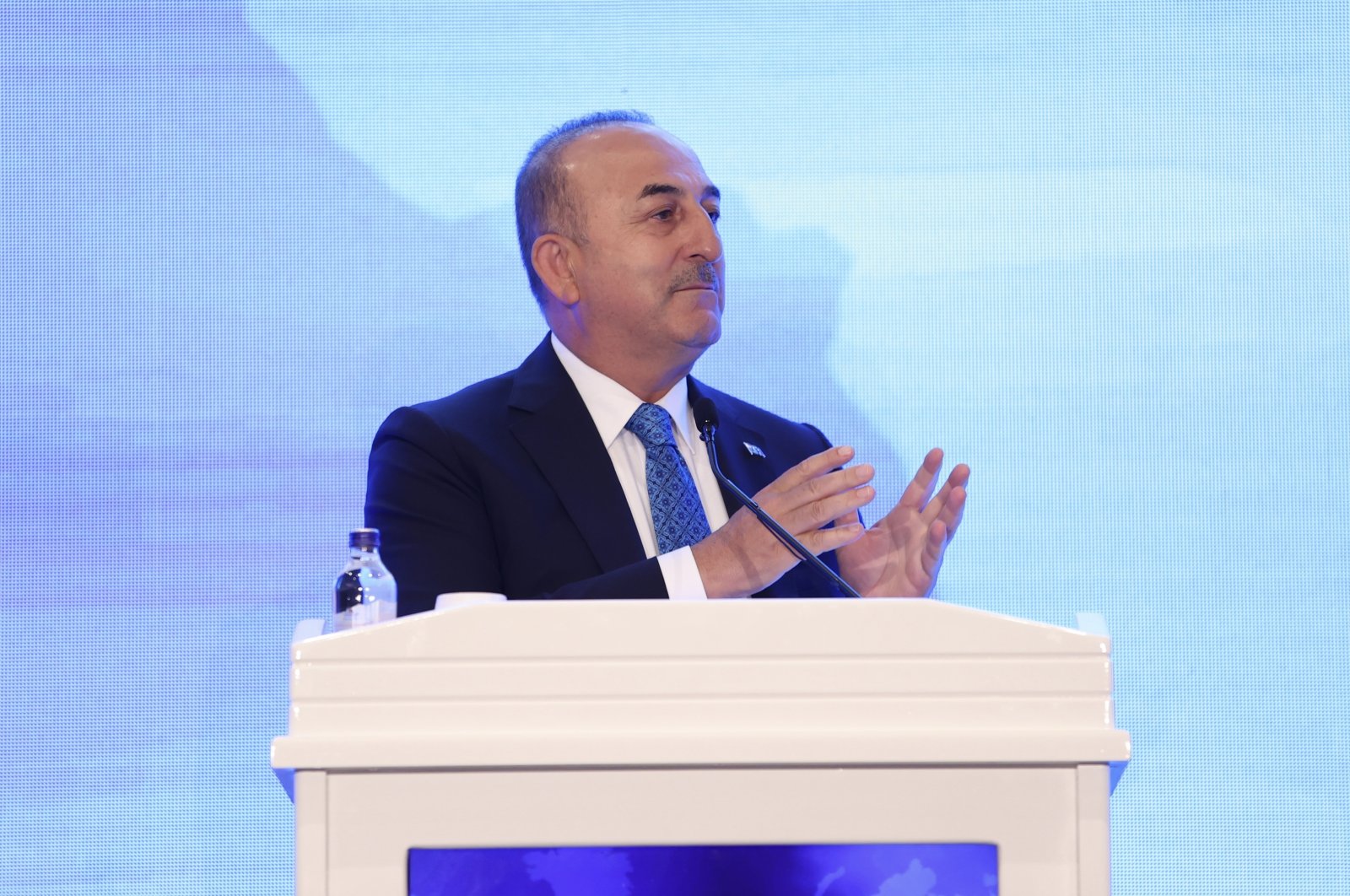 Foreign Minister Mevlüt Çavuşoğlu Speaks at the 13th Ambassadors Meeting in Ankara, Türkiye, Aug. 11, 2022. (AA Photo)