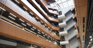 The interior of the library, in Istanbul, Türkiye, Aug. 11, 2022. (AA PHOTO)