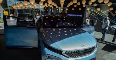 A Togg SUV prototype is seen at a shopping mall in Istanbul, Türkiye, in this undated file photo. (IHA File Photo)