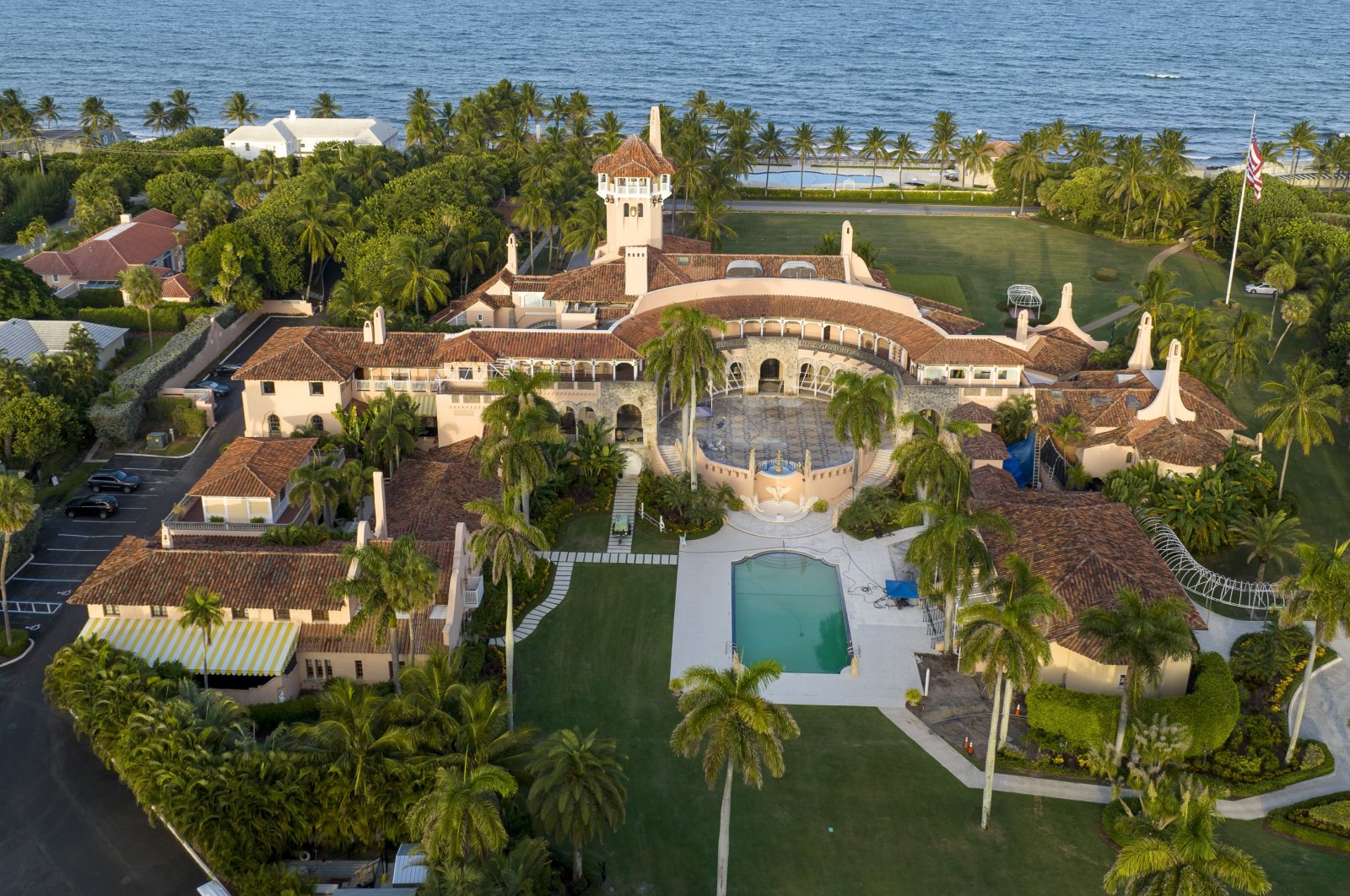 An aerial view of former President Donald Trump&#039;s Mar-a-Lago estate is seen, in Palm Beach, Florida, U.S., Aug. 10, 2022. (AP Photo)