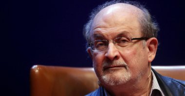 Salman Rushdie during an event in Aviles, Spain, Oct. 7, 2015. (EPA Photo)