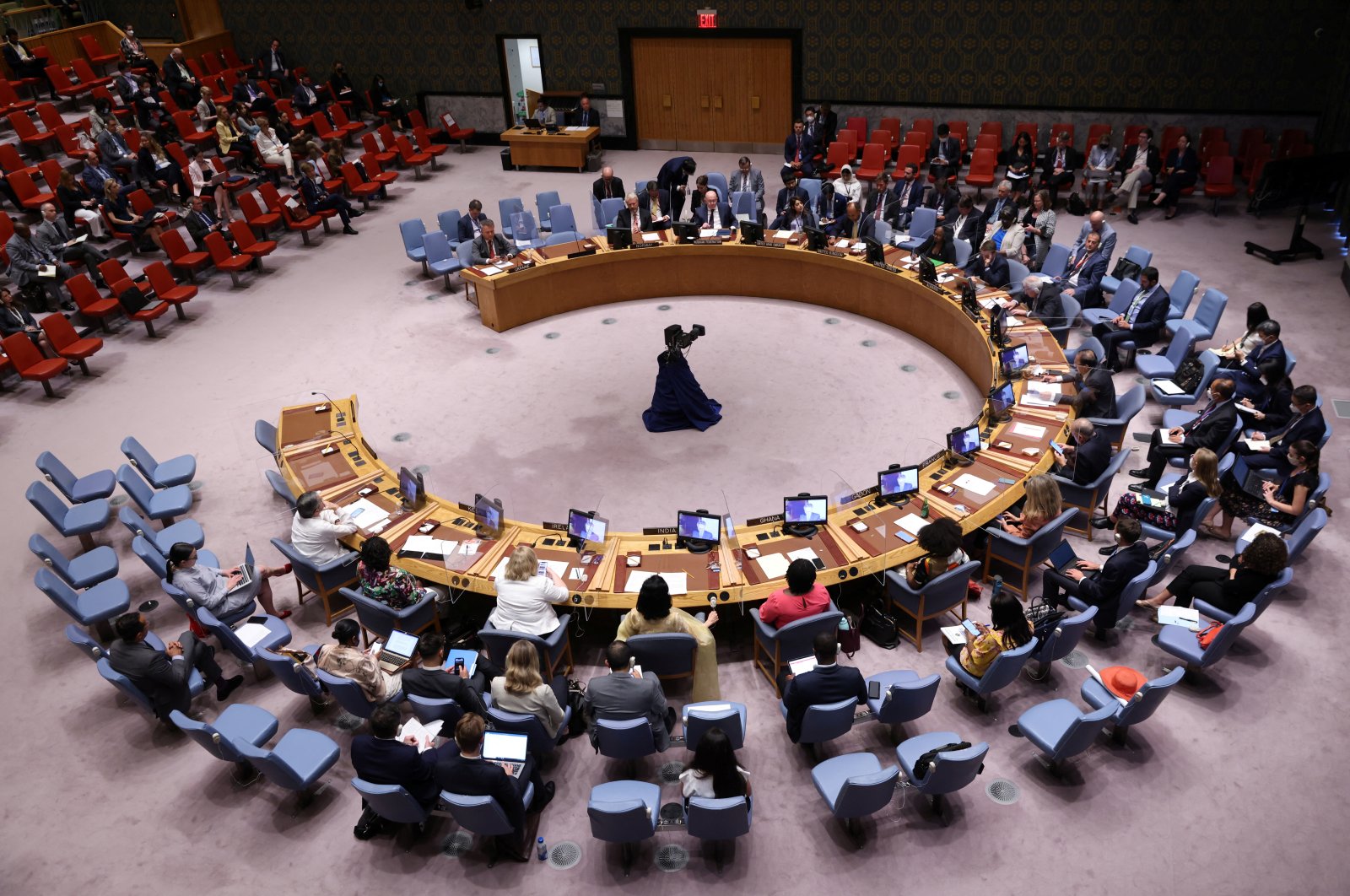 The United Nations Security Council meets regarding Russia&#039;s invasion of Ukraine at the United Nations Headquarters in New York City, U.S., Aug. 11, 2022. (Reuters Photo)