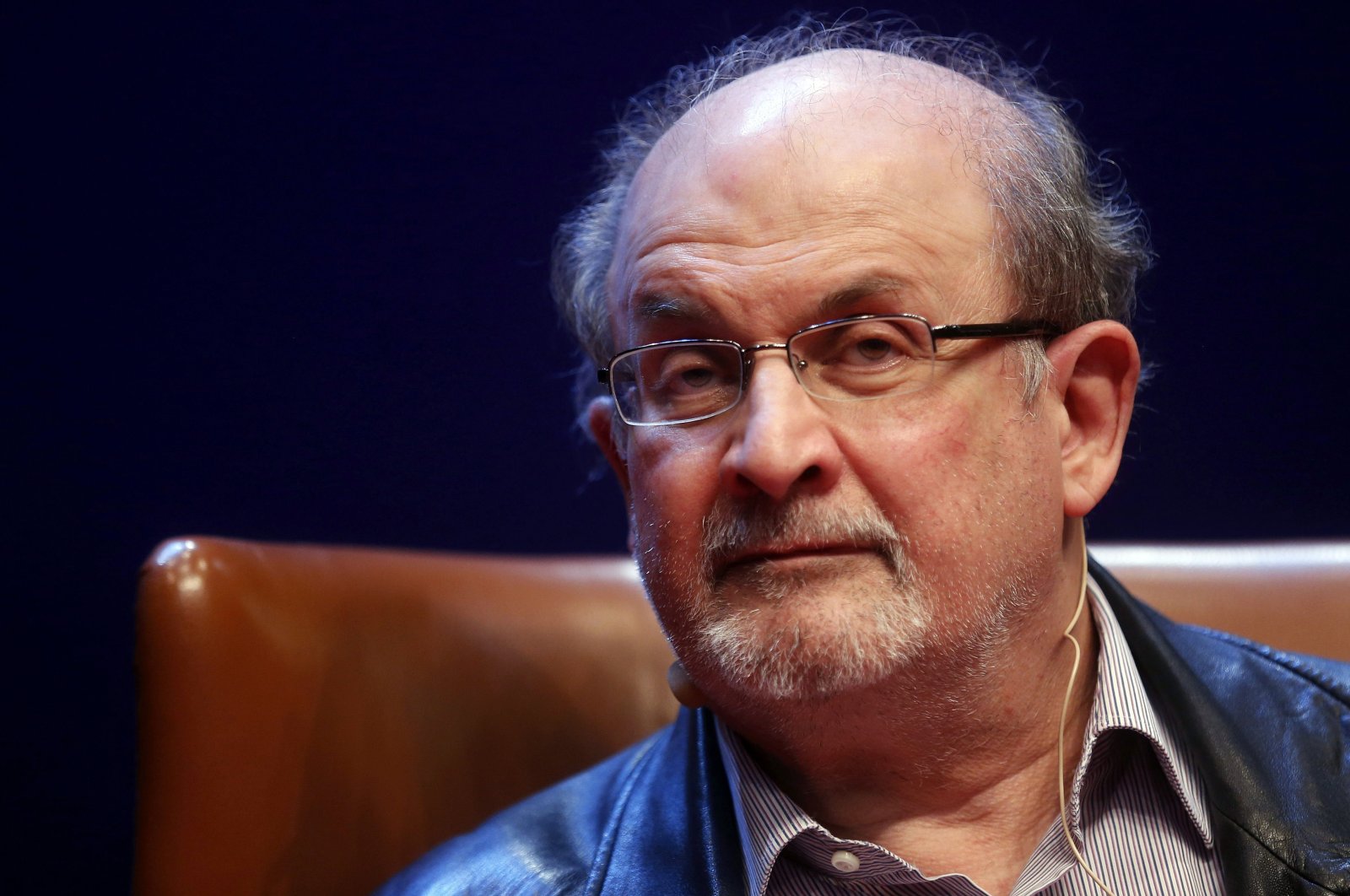 Salman Rushdie during an event in Aviles, Spain, Oct. 7, 2015. (EPA Photo)