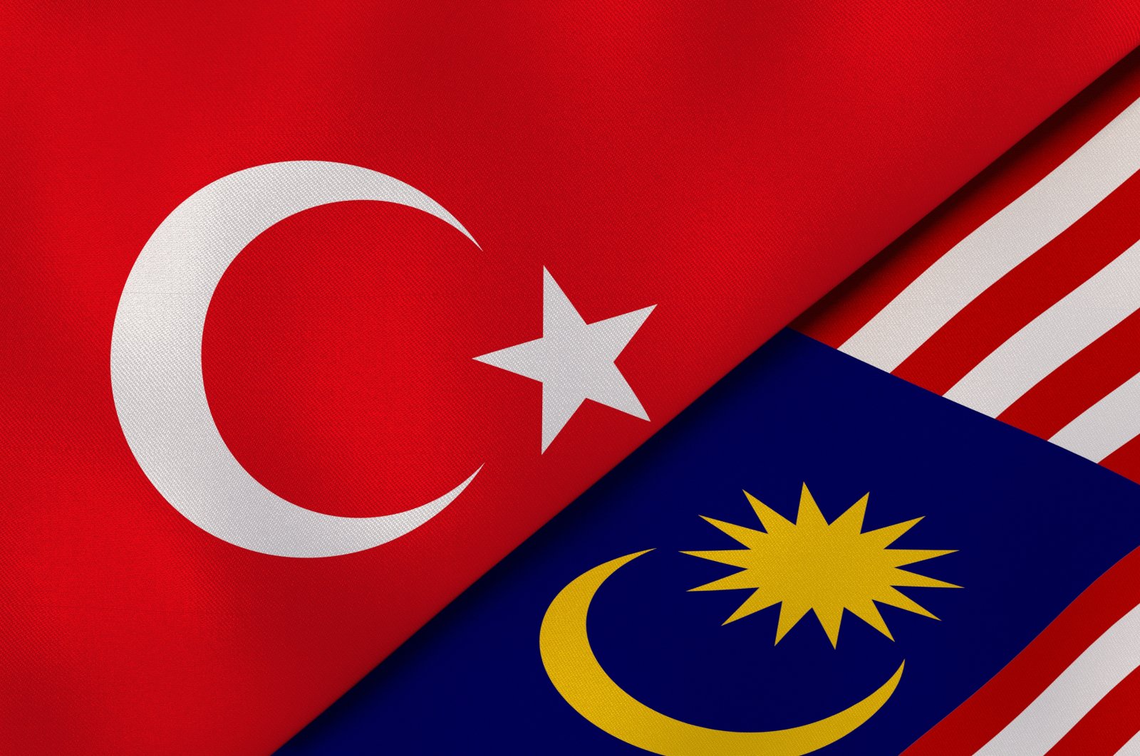 The states flags of Turkey (L) and Malaysia. (Shutterstock File Photo)