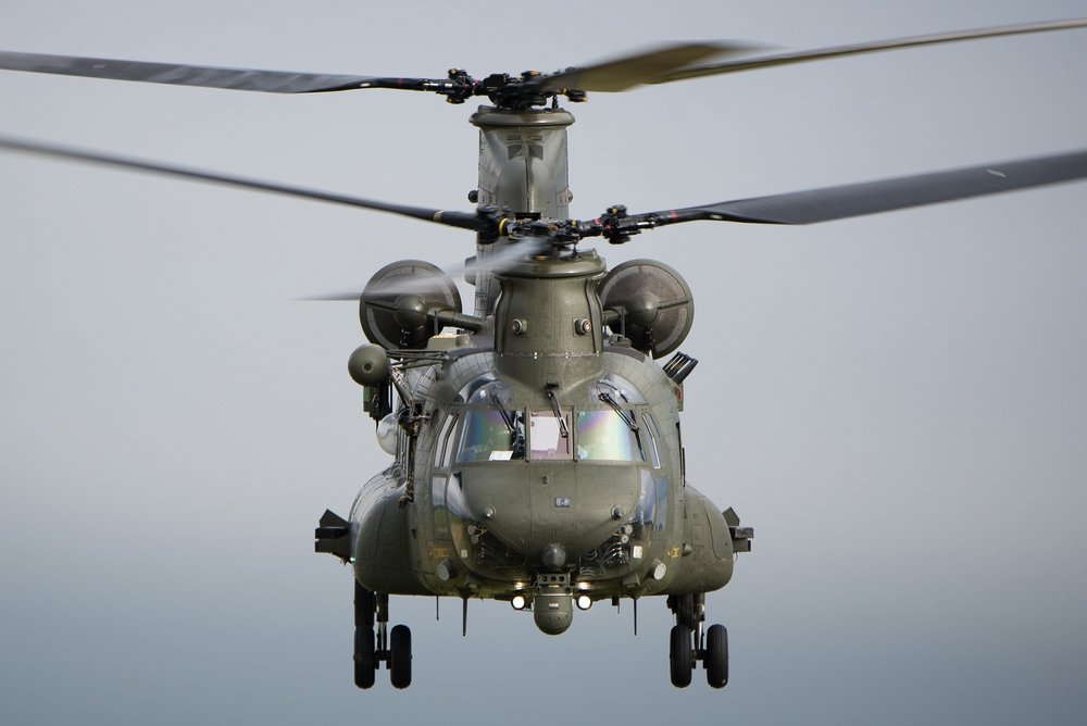A UK owned Chinook helicopter is seen during a military exercise in Salisbury, UK, Nov. 15, 2016. (Shutterstock Photo)