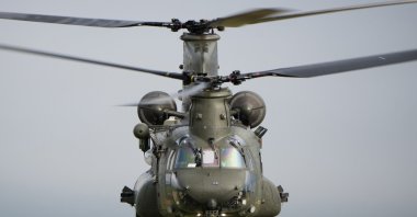 A UK owned Chinook helicopter is seen during a military exercise in Salisbury, UK, Nov. 15, 2016. (Shutterstock Photo)