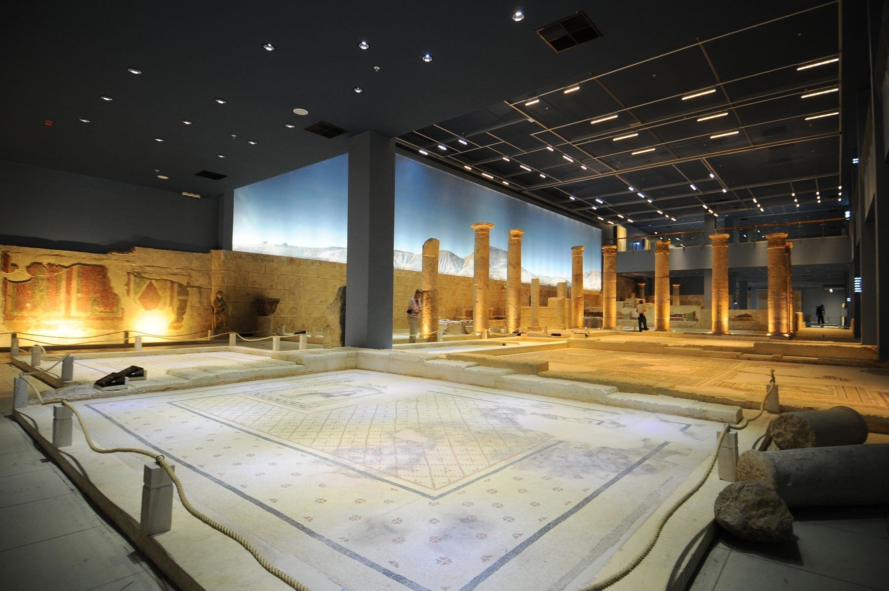 File foto ini dibagikan pada 8 Agustus 2022, menunjukkan pemandangan dari mosaik di Museum Mosaik Zeugma, Gaziantep, Türkiye tenggara.  (İHA Foto)