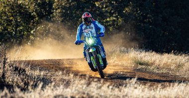 Italy&#039;s Alberto Bertoldi is seen during the 11th TransAnatolia Rally Raid in this undated photo.