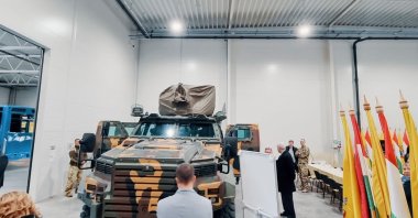 A Gidran armored vehicle modeled after Nurol Makina's Ejder Yalçın 4x4 Mine Resistant Ambush Protected vehicles is seen in this undated file photo. (Photo:@nurolmakina)