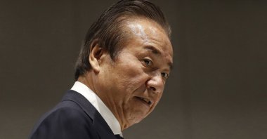 Tokyo 2020 Organizing Committee executive Haruyuki Takahashi seen before a meeting in Tokyo, Japan, March 30, 2020. (AP File)