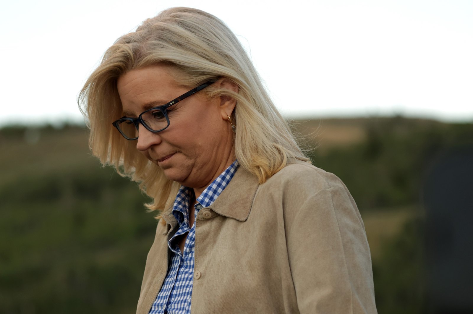 U.S. Rep. Liz Cheney arrives at a primary night event in Jackson, Wyoming, U.S., Aug. 16, 2022. (AFP Photo)