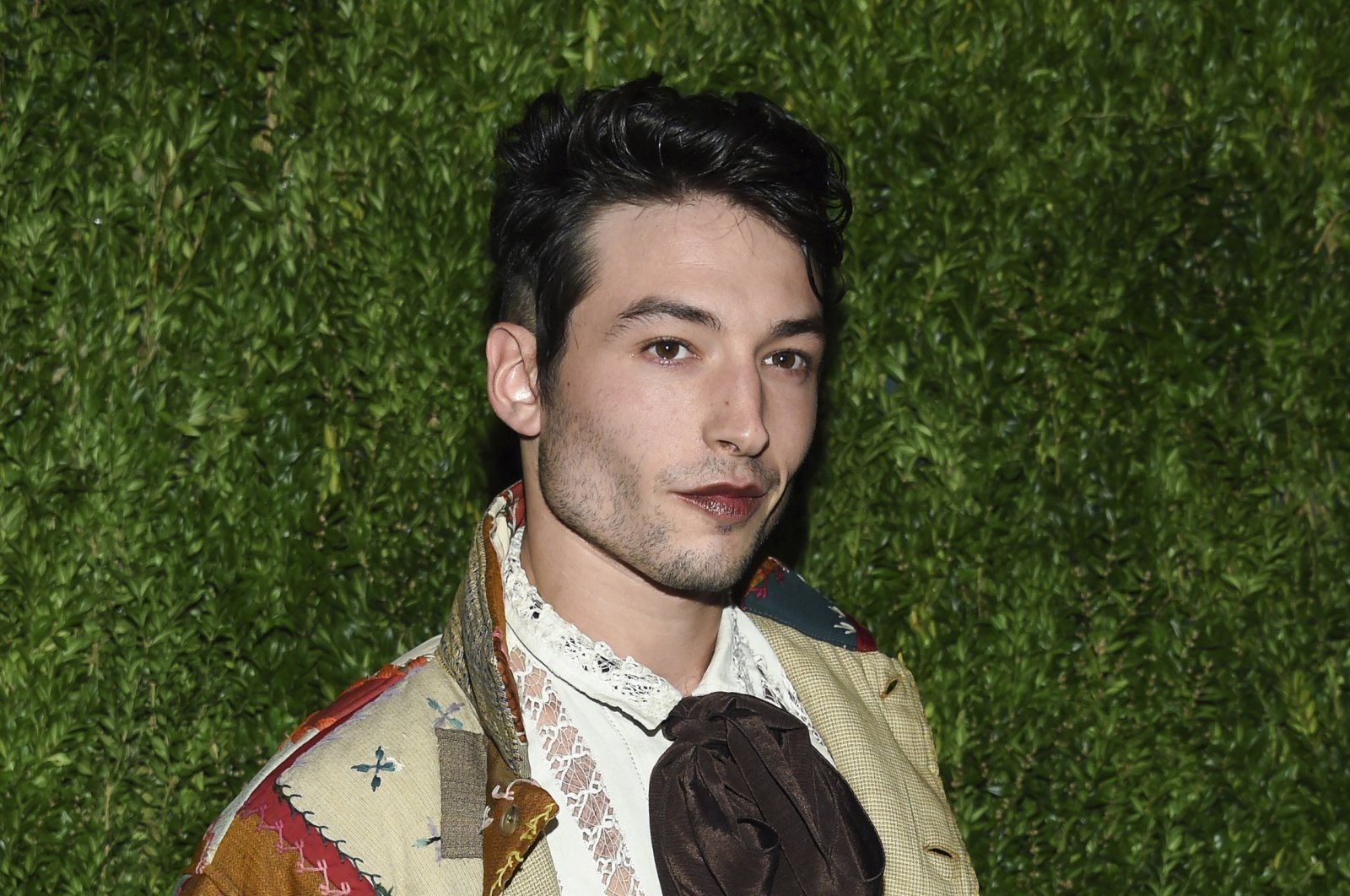Ezra Miller attends the 15th annual CFDA/Vogue Fashion Fund event at the Brooklyn Navy Yard in New York, U.S., Nov. 5, 2018. (AP Photo)