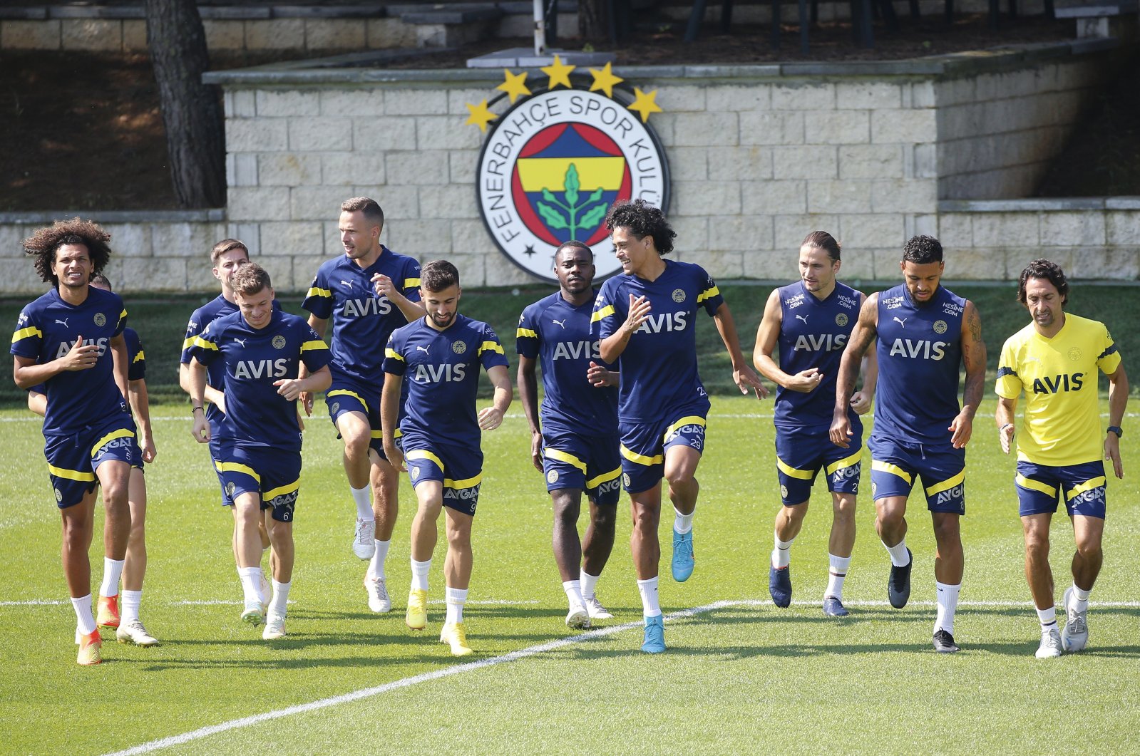 Fenerbahçe players train before their Europa League playoffs tie against Austria Wien, Istanbul, Türkiye, Aug. 17, 2022. (AA Photo)