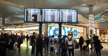 Passengers wait at a terminal of Istanbul Airport, in Istanbul, Türkiye, Jan. 9, 2021. (Shutterstock Photo)
