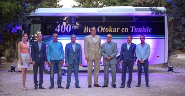 Turkish and Tunisian officials are seen during the ceremony held in Kartaca, Tunisia, Aug. 18, 2022. (Courtesy of Otokar )