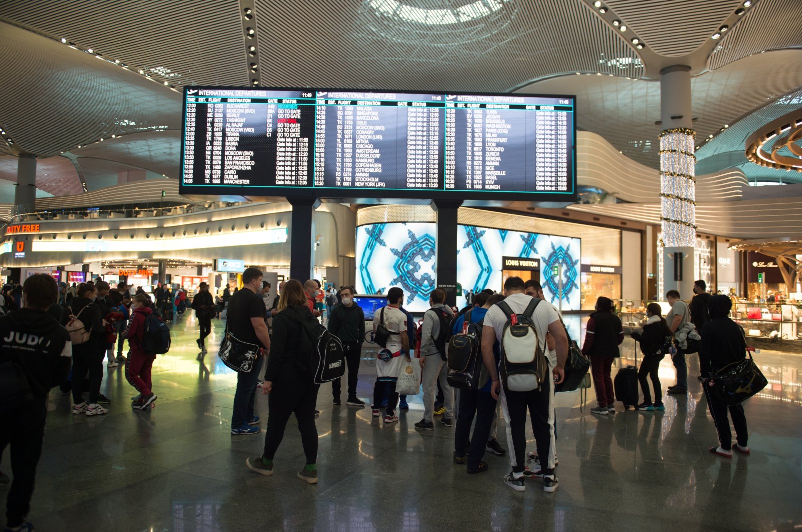 Passengers wait at a terminal of Istanbul Airport, in Istanbul, Türkiye, Jan. 9, 2021. (Shutterstock Photo)