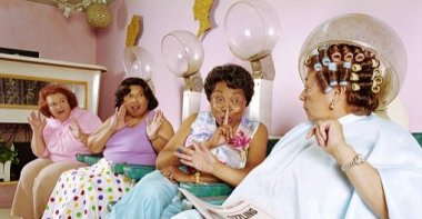 A stereotypical representation of women gossiping at the hairdresser. (Getty Images)