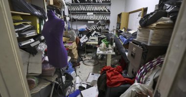A picture of the premises of the Palestinian NGO Women's Union building in Ramallah after it was raided by Israel forces, the West Bank, occupied Palestine, Aug. 18, 2022. (AFP Photo)