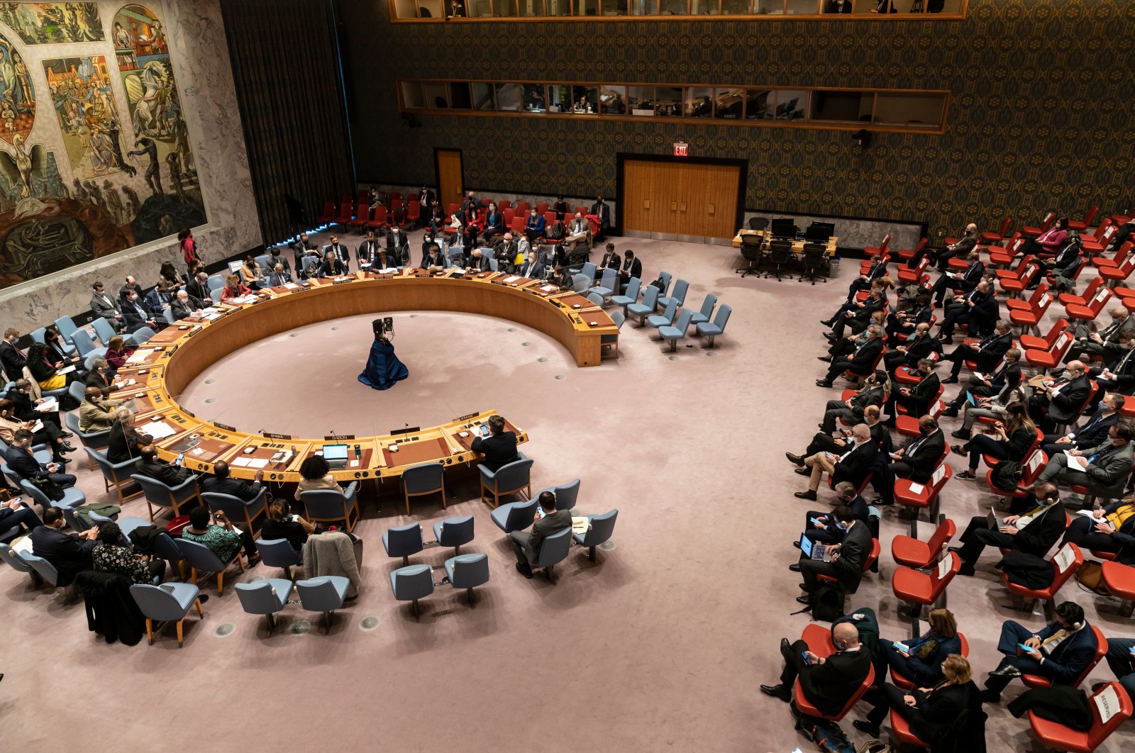 The U.N. Security Council meets to vote on a resolution regarding Russian aggression in Ukraine, at the U.N. headquarters in New York, U.S., Feb. 27, 2022. (Shutterstock Photo)