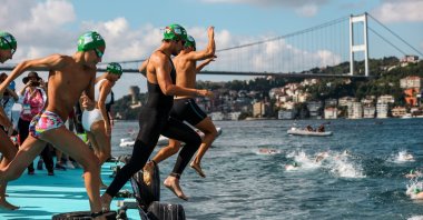 Participants join the 34th Bosporus Intercontinental Swimming Race, Istanbul, Türkiye, Aug. 22, 2022. (AA Photo)