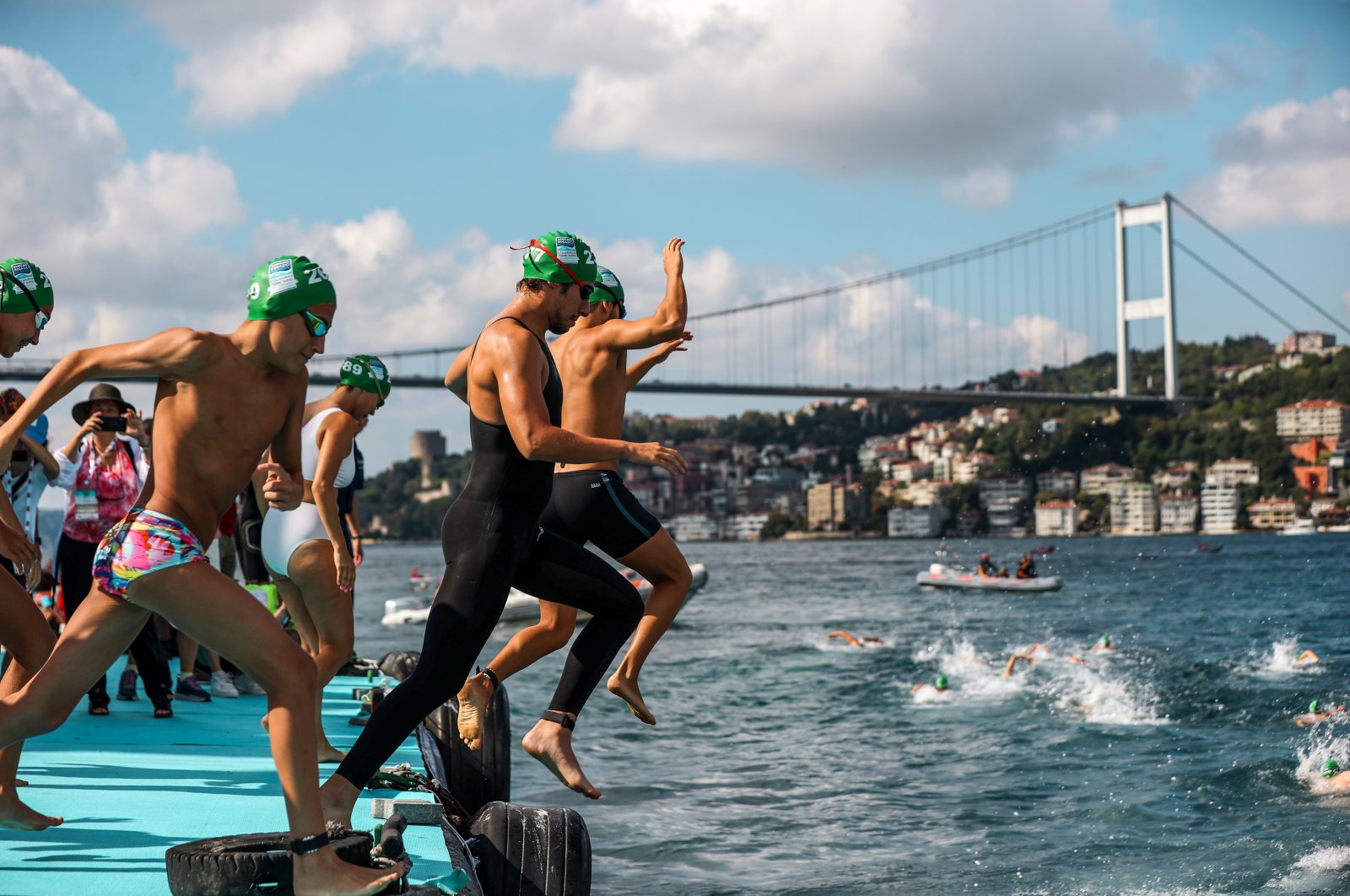 Participants join the 34th Bosporus Intercontinental Swimming Race, Istanbul, Türkiye, Aug. 22, 2022. (AA Photo)