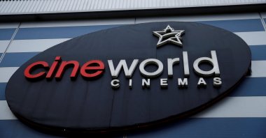 FILE PHOTO: Signage is seen outside a Cineworld cinema following the outbreak of the coronavirus disease (COVID-19) in Manchester, Britain, October 4, 2020. REUTERS/Phil Noble/File Photo