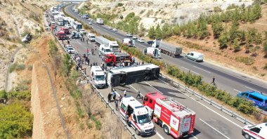 The scene of the accident in Gaziantep, southern Türkiye, Aug. 20, 2022. (AA Photo)