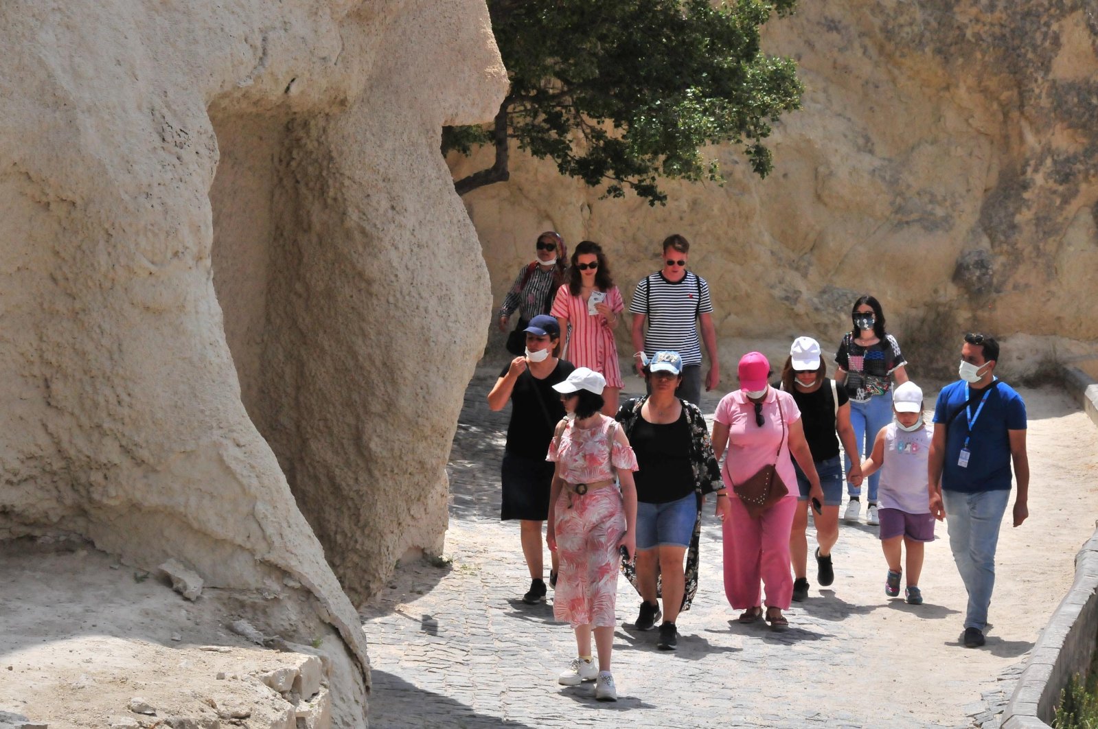 Tourists visit Cappadocia, Nevşehir, central Türkiye, Aug. 7, 2022. (DHA Photo)