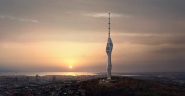 A view of Çamlıca Tower, in Istanbul, Türkiye, Aug. 21, 2022. (DHA PHOTO) 