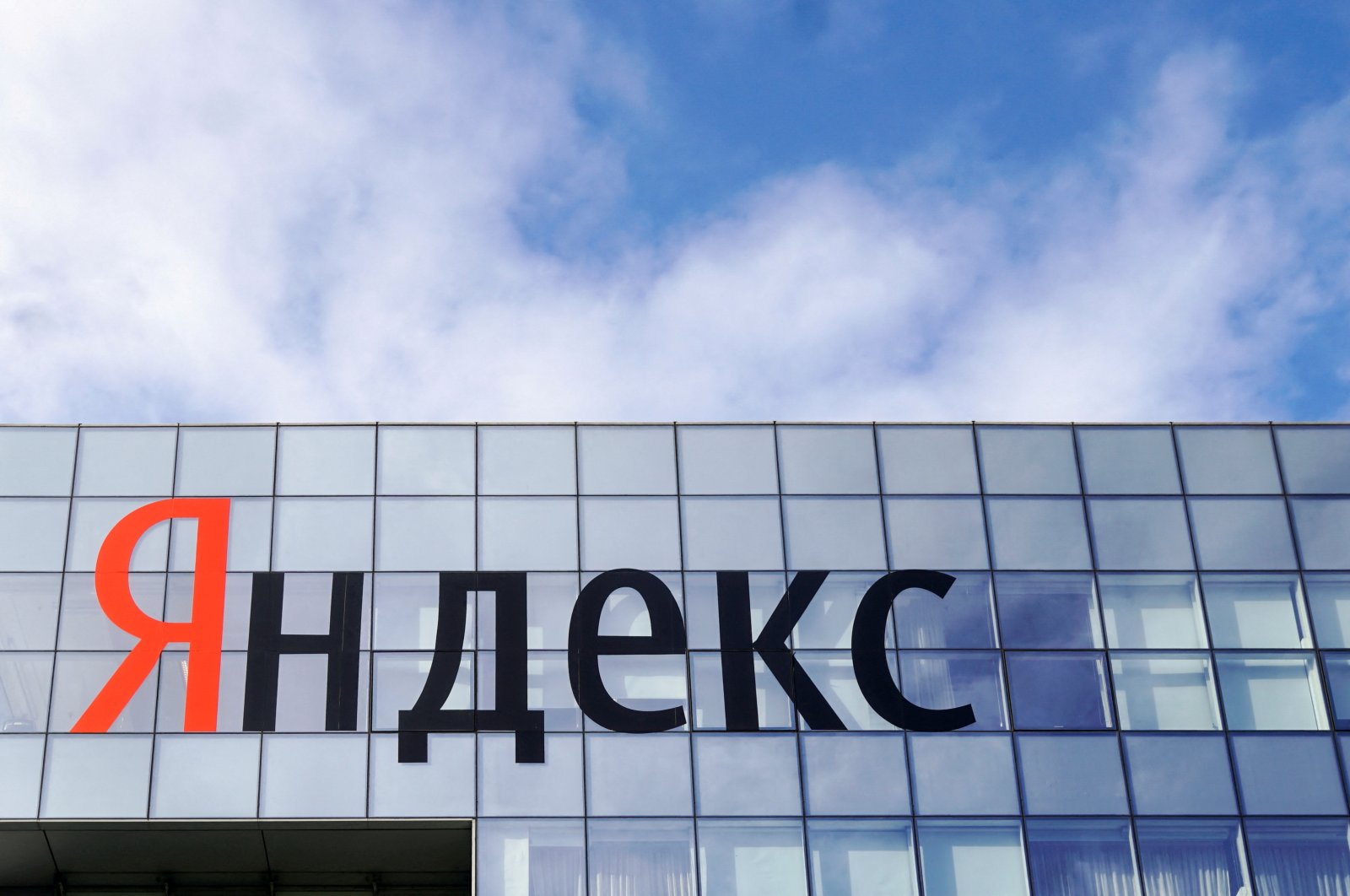 The logo of Russian internet group Yandex is pictured at the company&#039;s headquarters in Moscow, Russia, Oct. 4, 2018. (Reuters Photo)
