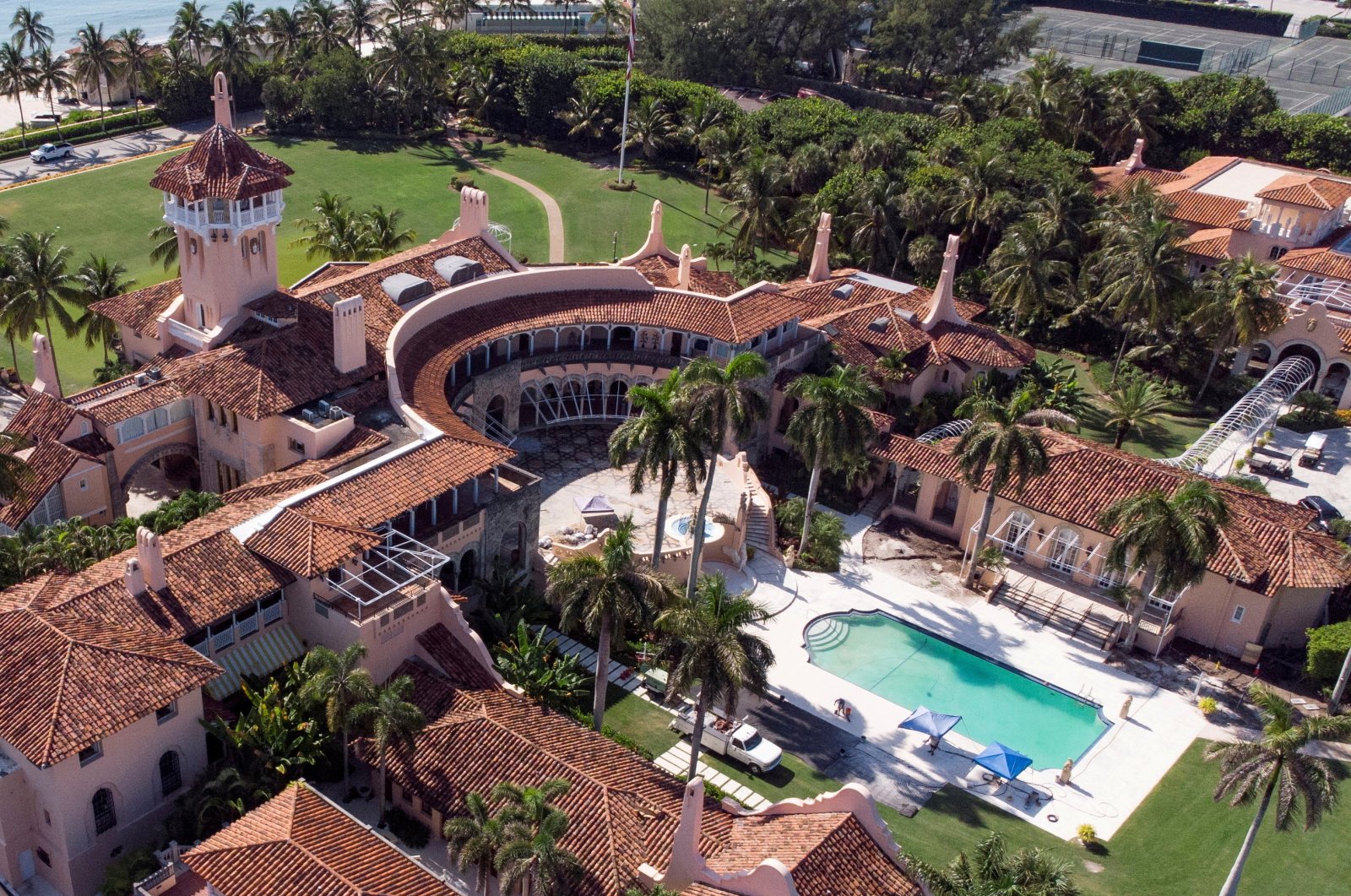 An aerial view of former U.S. President Donald Trump&#039;s Mar-a-Lago home, Palm Beach, Florida, U.S. Aug. 15, 2022. (Reuters Photo)