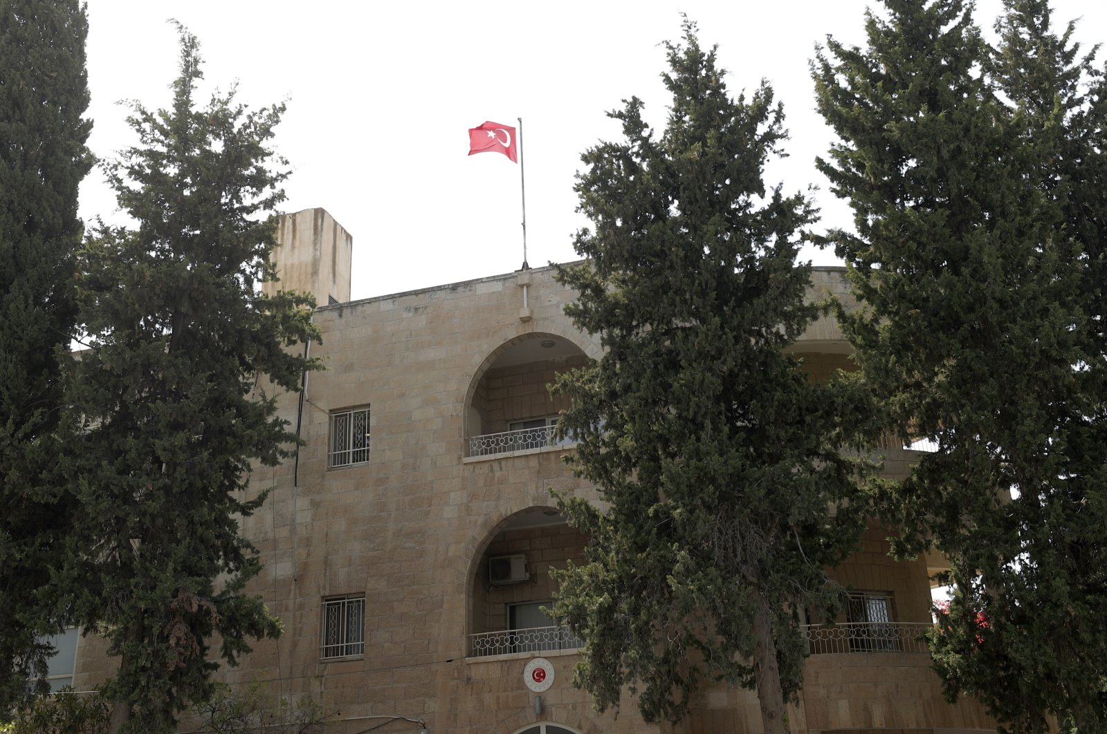 The Turkish Consulate building in Jerusalem, Israel, Aug. 17, 2022. (EPA Photo)