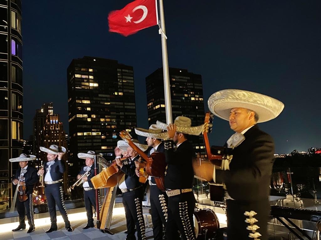 The event organized by Türkiye&#039;s Consulate General in New York in Türkevi hosts Mexican community to enhance cultural interaction, New York, U.S., Aug. 28, 2022. (AA Photo)