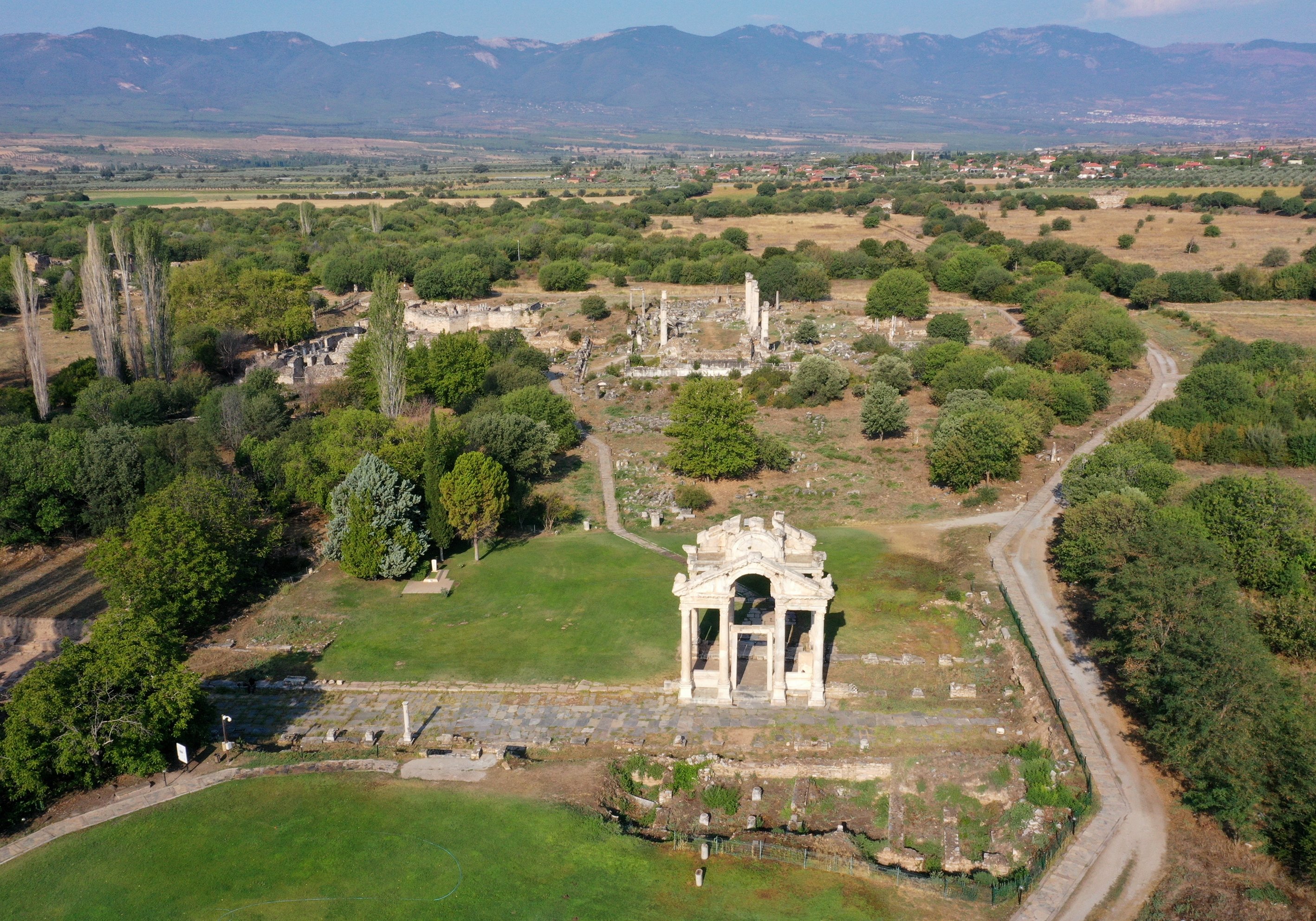 Pemandangan dari kota kuno Aphrodisias, Aydın, Türkiye barat, 24 Agustus 2022. (AA) 