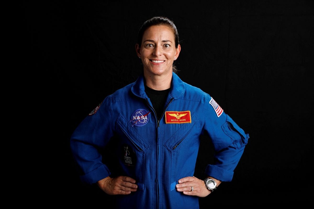 NASA commercial crew astronaut Nicole Mann poses for a portrait at the Johnson Space Center in Houston, Texas, U.S., July 3, 2019. (Reuters Photo)