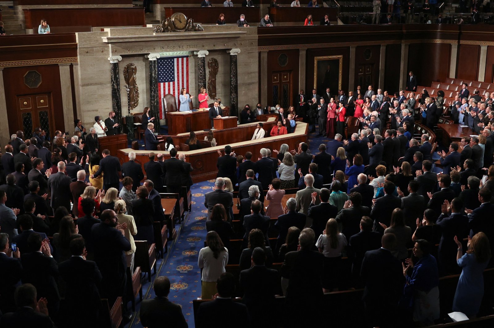 Greek Prime Minister Kyriakos Mitsotakis delivers an address to a joint meeting of Congress inside the House Chamber of the U.S., the Capitol in Washington, U.S., May 17, 2022. (Reuters Photo)