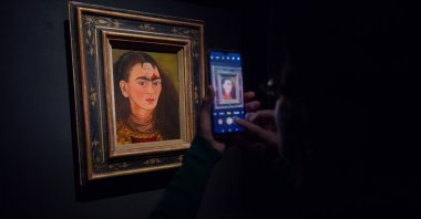 Frida Kahlo's iconic self-portrait "Diego y yo," the most expensive work by a Latin American artist ever to sell at auction, is now on display in Buenos Aires. (dpa)