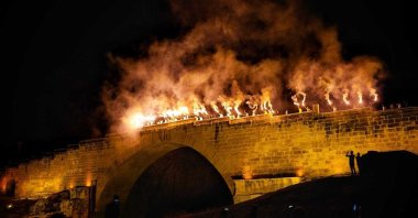 A view from the Cendere Bridge during the biennial, Adıyaman, Türkiye, Aug. 28, 2022. (Photo by Uğur Yıldırım) 