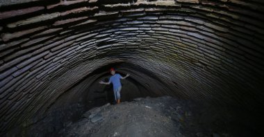 A view of the tunnels under the Hagia Sophia Grand Mosque, in Istanbul, Türkiye, Aug. 29, 2022. (AA PHOTO)
