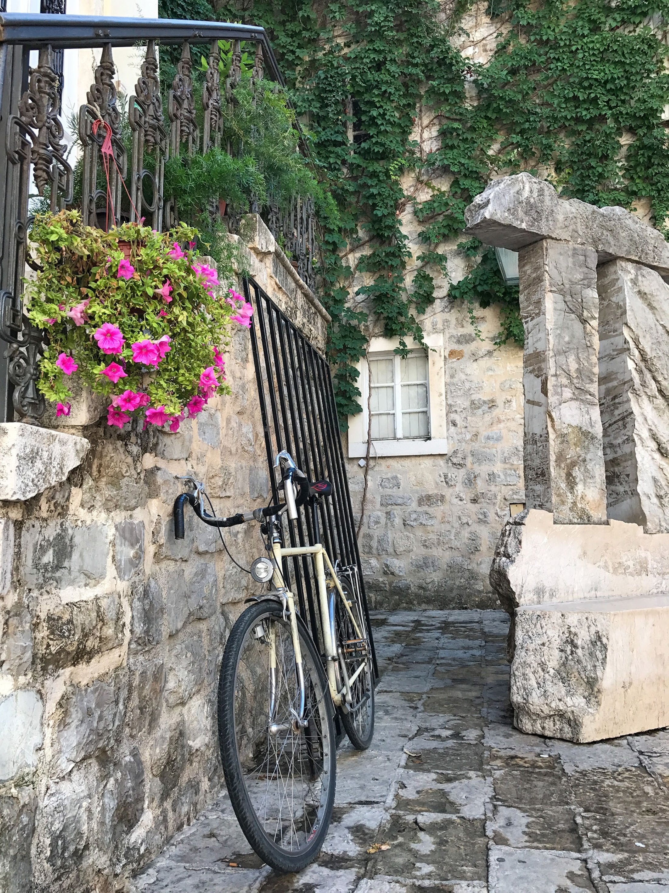 A bicycle in the Old Town, Stari Grad, in Budva, Montenegro. (Photo by Özge Şengelen)