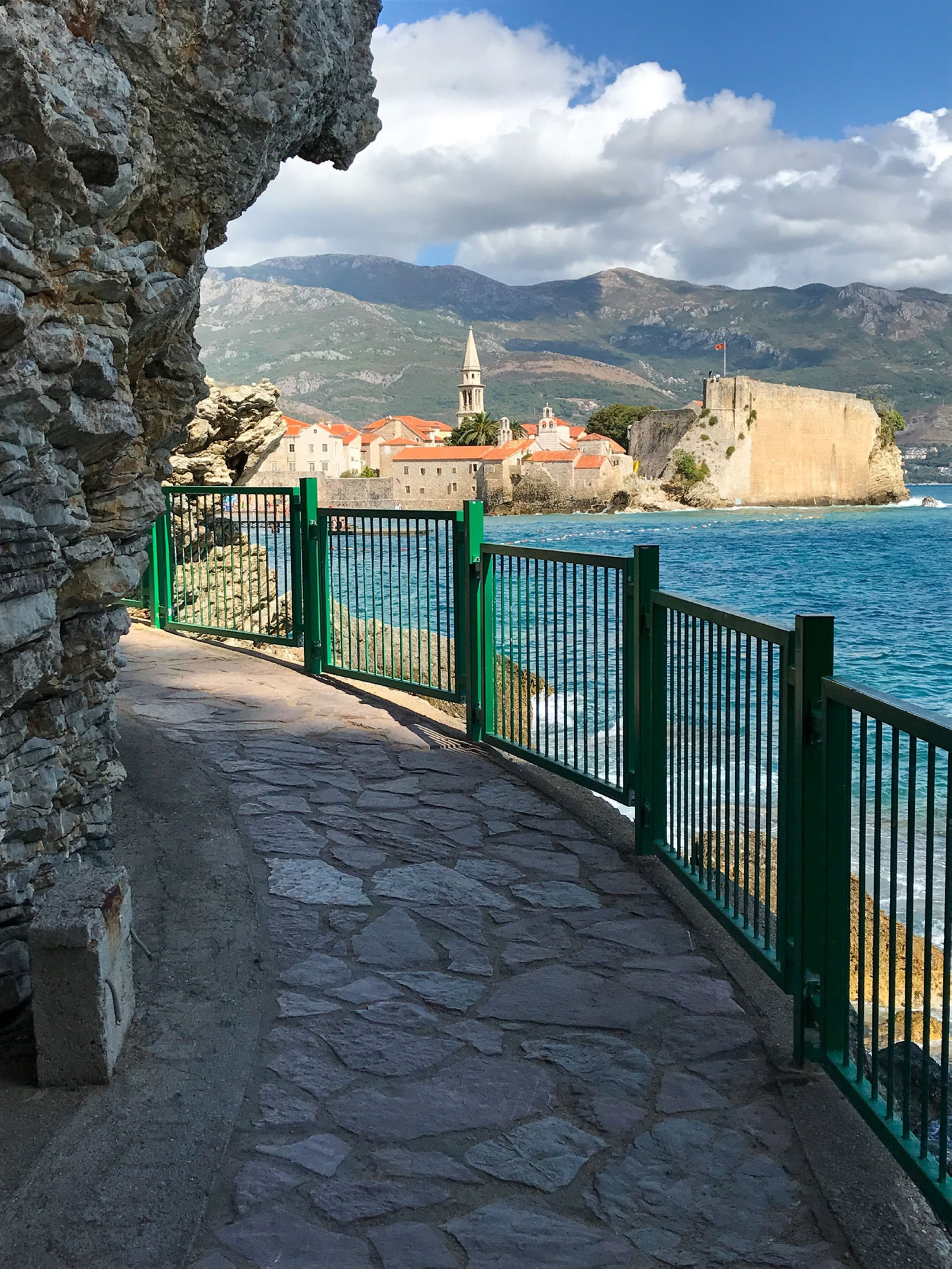 A path to Mogren Beach from the Old Town, Stari Grad, in Budva, Montenegro.  (Photo by Özge Şengelen)