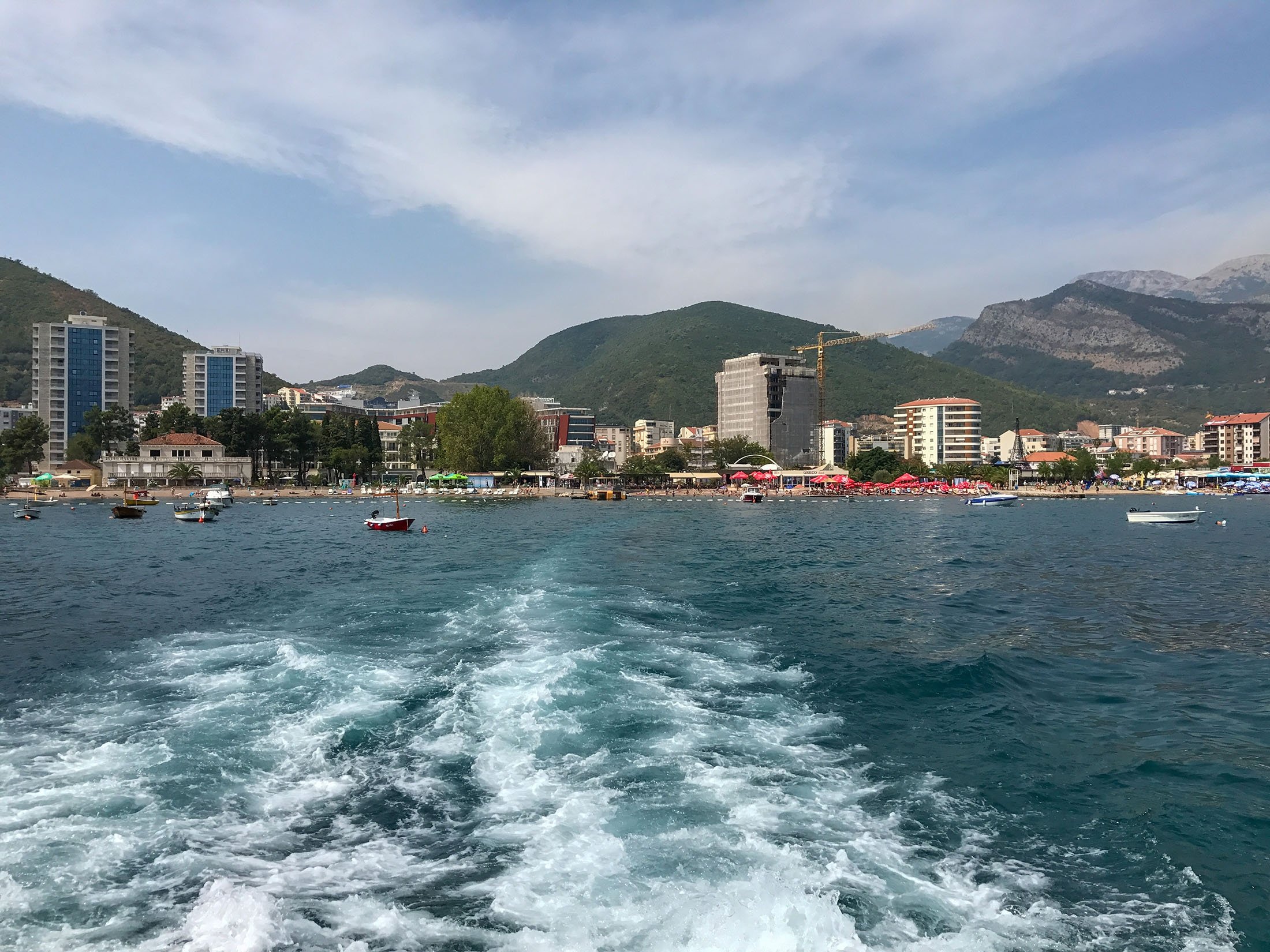 En route to the Sveti Nikola island by boat in Budva, Montenegro. (Photo by Özge Şengelen)