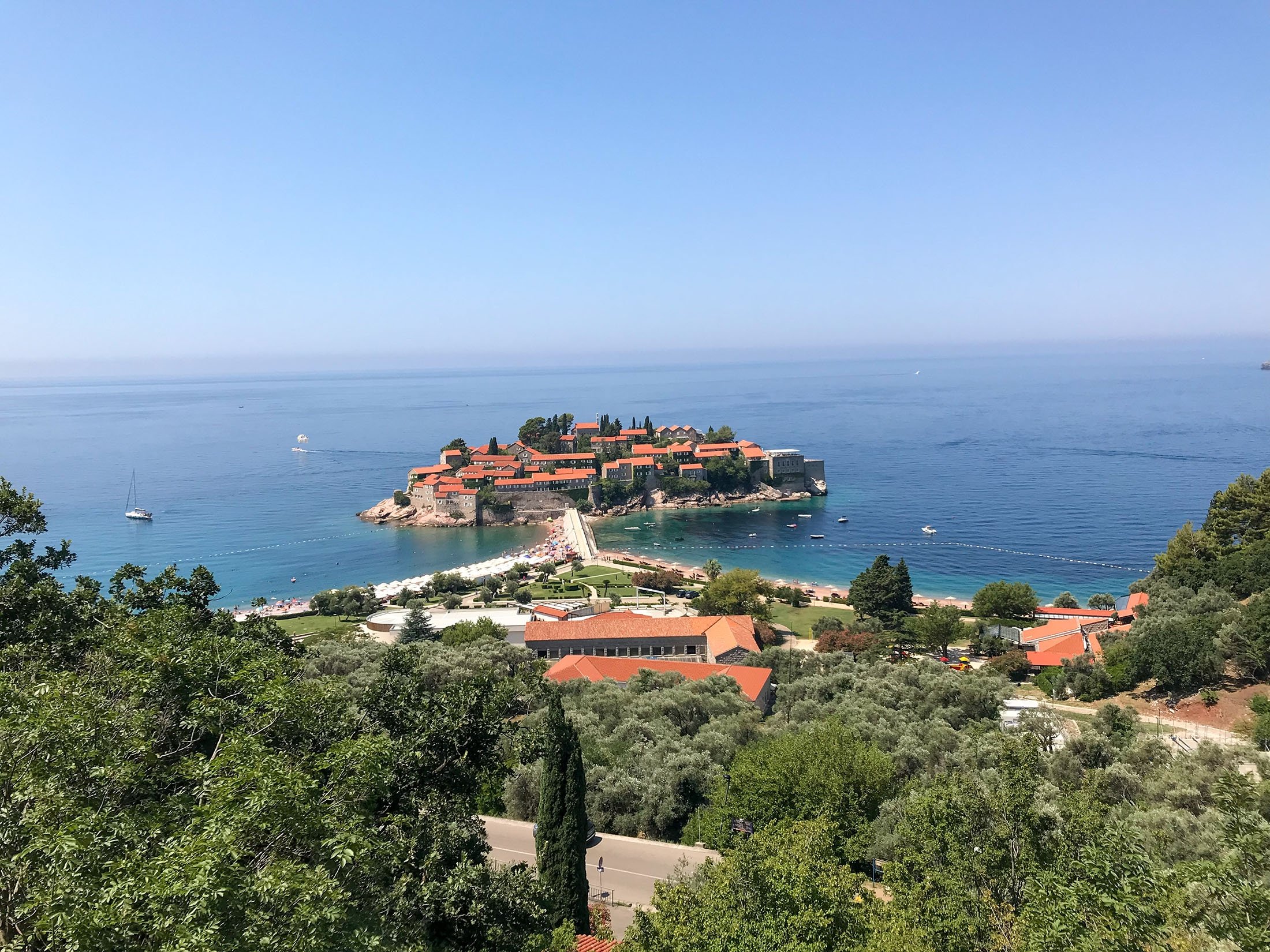 The Sveti Stefan island in Budva, Montenegro. (Photo by Özge Şengelen)