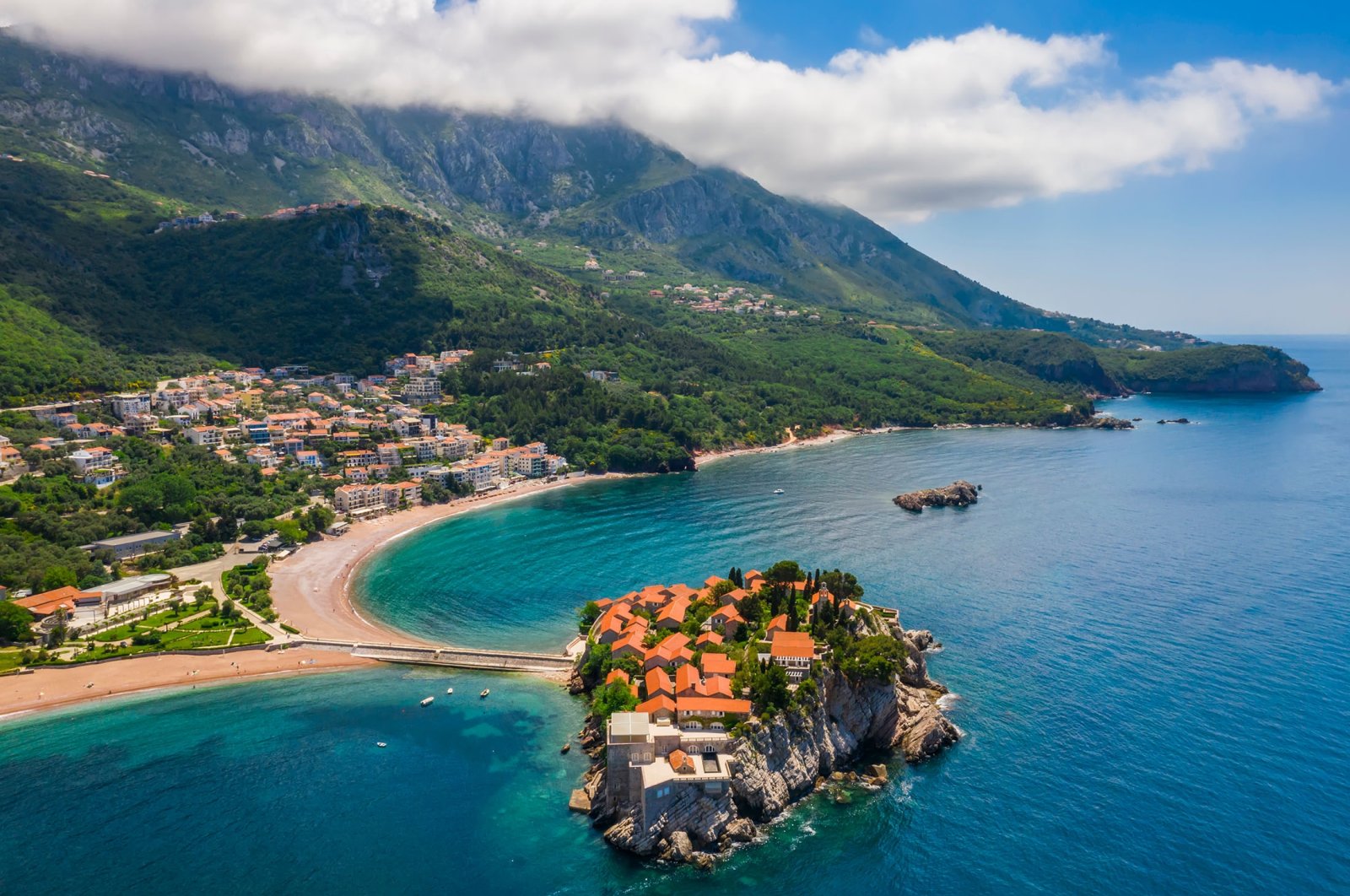 Montenegro&#039;s Budva is a city where you can enjoy the mountains and the blue waters of Adriatic at the same time. (Shutterstock Photo)