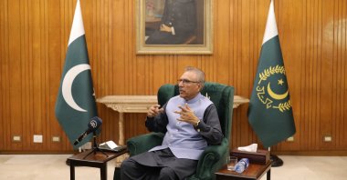 Pakistan's President Arif Alvi speaks to Anadolu Agency (AA) in Islamabad, Pakistan, Aug. 31, 2022. (AA Photo)